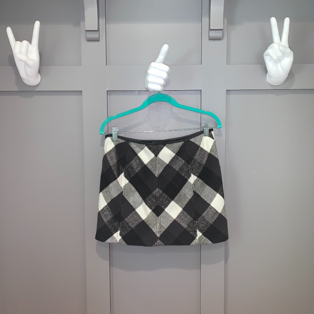 Free People Twiggy Herringbone Plaid Mini Skirt - Picture 8 of 10